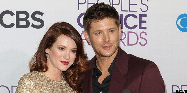 LOS ANGELES, CA - JANUARY 09: Actors Jensen Ackles (R) and Daneel Harris arrive at the 39th Annual People's Choice Awards at Nokia Theatre L.A. Live on January 9, 2013 in Los Angeles, California. (Photo by Paul A. Hebert/Getty Images)