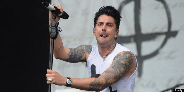 MILAN, ITALY - JULY 06: Ian Watkins of Lostprophets performs at the 2012 Heineken Jammin Festival on July 6, 2012 in Milan, Italy. (Photo by Pier Marco Tacca/WireImage)