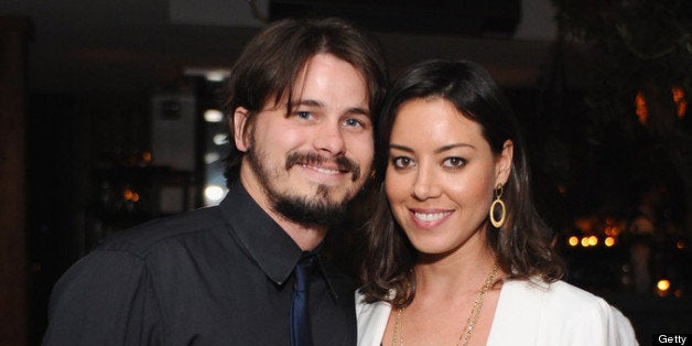 WEST HOLLYWOOD, CA - JUNE 06: Actors Jason Ritter and Aubrey Plaza attend the Sundance Institute Benefit presented by Tiffany & Co. in Los Angeles held at Soho House on June 6, 2012 in West Hollywood, California. (Photo by Stefanie Keenan/Getty Images For Sundance Institute Los Angeles)