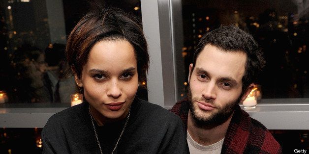 NEW YORK, NY - JANUARY 25: Zoe Kravitz and Penn Badgley attend the Cinema Society & Artistry screening of 'Warm Bodies' after party at the Hotel on Rivington on January 25, 2013 in New York City. (Photo by Jamie McCarthy/WireImage)