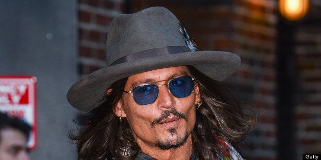 NEW YORK, NY - FEBRUARY 21: Actor and musician Johnny Depp leaves the 'Late Show With David Letterman' taping at Ed Sullivan Theater on February 21, 2013 in New York City. (Photo by Ray Tamarra/FilmMagic)