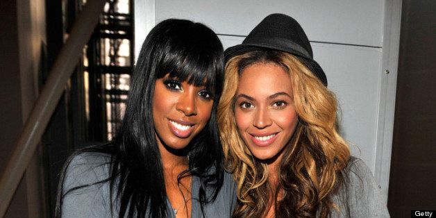 NEW YORK, NY - AUGUST 01: (EXCLUSIVE COVERAGE) Kelly Rowland and Beyonce attend the exclusive listening event for the highly-anticipated release by Jay-Z and Kanye West,'Watch The Throne' (Available August 8th) at the Hayden Planetarium at the American Museum of Natural History on August 1, 2011 in New York City. (Photo by Kevin Mazur/WireImage)