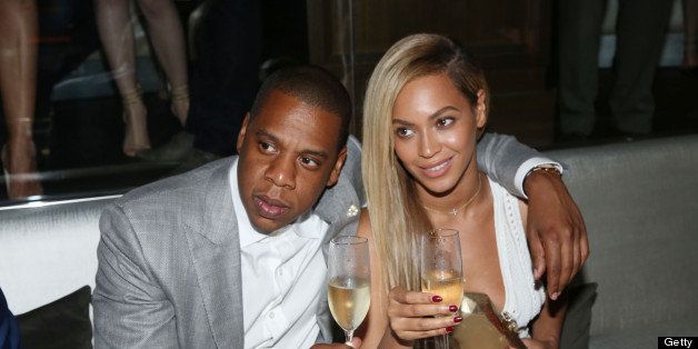 NEW YORK, NY - JUNE 17: (L-R) Jay-Z and Beyonce attend The 40/40 Club 10 Year Anniversary Party at 40 / 40 Club on June 17, 2013 in New York City. (Photo by Johnny Nunez/WireImage)