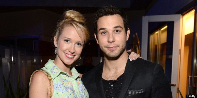 SANTA MONICA, CA - JUNE 22: Actors Anna Camp (L) and Skylar Astin attend the after party for the 3rd Annual 24 Hour Plays in Los Angeles presented by Montblanc held at The Shore Hotel on June 22, 2013 in Santa Monica, California. (Photo by Michael Kovac/Getty Images for Montblanc)