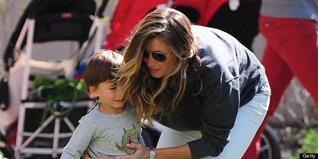 NEW YORK, NY - MAY 04: Gisele Bündchen and Benjamin Brady are seen in Battery Park City on May 4, 2013 in New York City. (Pho