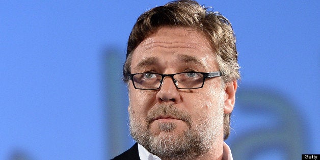 TAORMINA, ITALY - JUNE 15: Actor Russell Crowe attends Opening Ceremony and 'Man of Steel Premiere' during the Taormina Filmfest 2013 at Teatro Antico on June 15, 2013 in Taormina, Italy. (Photo by Venturelli/Getty Images)