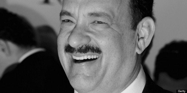NEW YORK, NY - JUNE 09: (Editor's note: This image has been digitally altered to black and white) Actor Tom Hanks attends