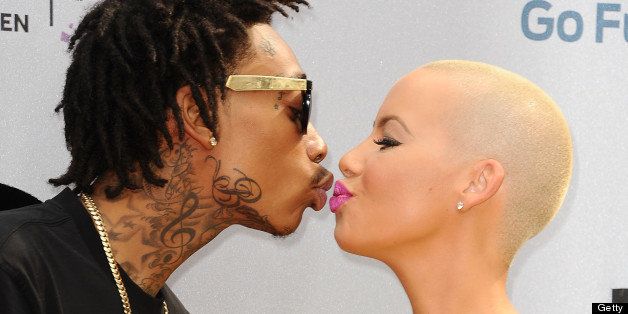 LOS ANGELES, CA - JUNE 30: Wiz Khalifa and Amber Rose attend the 2013 BET Awards at Nokia Theatre L.A. Live on June 30, 2013 in Los Angeles, California. (Photo by Jason LaVeris/FilmMagic)