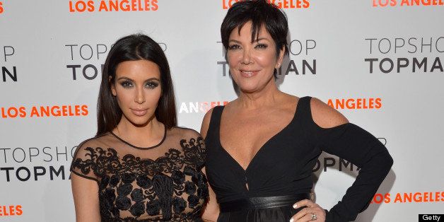 LOS ANGELES, CA - FEBRUARY 13: Kim Kardashian and Kris Jenner arrive at the Topshop Topman LA Opening Party at Cecconi's West Hollywood on February 13, 2013 in Los Angeles, California. (Photo by Lester Cohen/Getty Images for Topshop Topman)