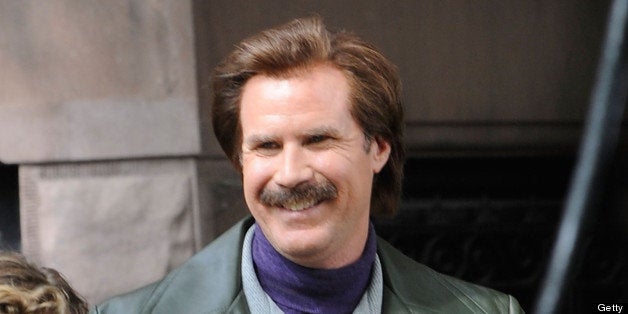 NEW YORK, NY - MAY 20: Will Ferrell filming on location for 'Anchorman: The Legend Continues' on May 20, 2013 in the Brookly