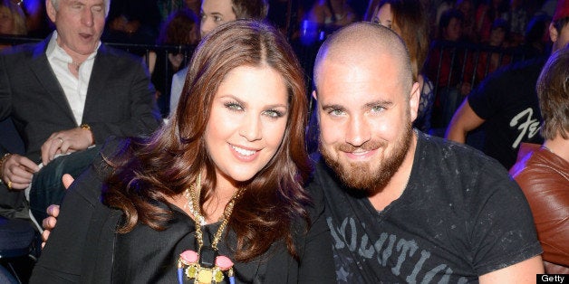 NASHVILLE, TN - JUNE 05: Singer Hillary Scott of the band Lady Antebellum and musician Chris Tyrrell attend the 2013 CMT Music awards at the Bridgestone Arena on June 5, 2013 in Nashville, Tennessee. (Photo by Kevin Mazur/WireImage)