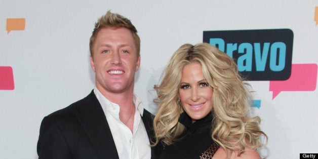 NEW YORK, NY - APRIL 03: TV personalities Kroy Biermann and Kim Zolciak of 'Don't Be Tardy...' attend the 2013 Bravo Upfront