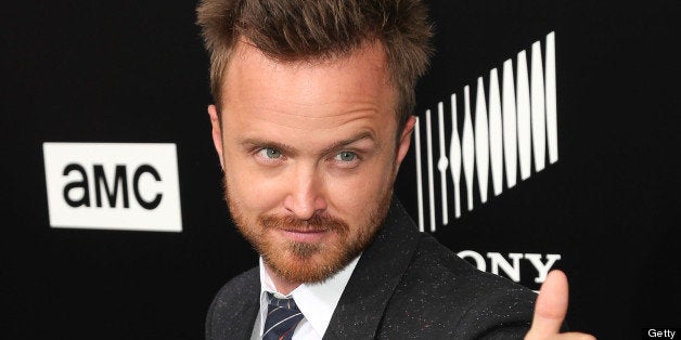 CULVER CITY, CA - JULY 24: Actor Aaron Paul arrives as AMC Celebrates the final episodes of 'Breaking Bad' at Sony Pictures Studios on July 24, 2013 in Culver City, California. (Photo by Imeh Akpanudosen/Getty Images)