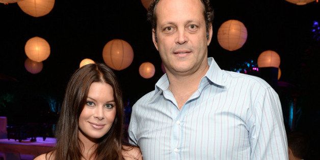 BEVERLY HILLS, CA - AUGUST 03: Actor Vince Vaughn (R) and wife Kyla Weber attend the 87th birthday celebration of Tony Bennett and fundraiser for Exploring the Arts, the charity organization founded by Mr. Bennett and wife Susan Benedetto, hosted by Ted Sarandos & Nicole Avant Sarandos among celebrity friends and family on August 3, 2013 in Beverly Hills, California. (Photo by Michael Kovac/Getty Images for Exploring the Arts)