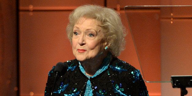 BEVERLY HILLS, CA - JUNE 16: Actress Betty White speaks onstage during the 40th Annual Daytime Emmy Awards at the Beverly Hilton Hotel on June 16, 2013 in Beverly Hills, California. 23774_001_2425.JPG (Photo by Michael Buckner/WireImage)