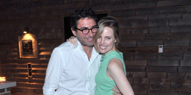 NEW YORK, NY - AUGUST 13: Jean-David Blanc and Melissa George attend the Downtown Calvin Klein with The Cinema Society scree