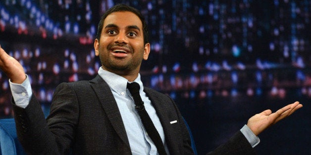 NEW YORK, NY - MAY 21: Aziz Ansari visits 'Late Night With Jimmy Fallon' at Rockefeller Center on May 21, 2013 in New York C
