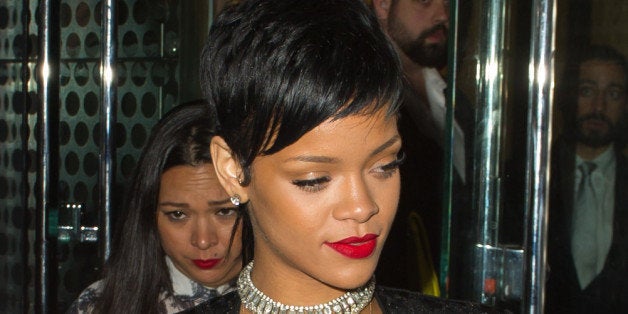 NEW YORK, NY - AUGUST 25: Singer Rihanna seen on the streets of Manhattan on August 25, 2013 in New York City. (Photo by Mi