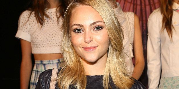 NEW YORK, NY - SEPTEMBER 07: Actress AnnaSophia Robb poses at the Charlotte Ronson fashion presentation during Mercedes-Benz Fashion Week Spring 2014 at The Box at Lincoln Center on September 7, 2013 in New York City. (Photo by Astrid Stawiarz/Getty Images for Mercedes-Benz Fashion Week Spring 2014)