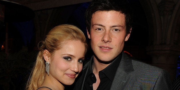 LOS ANGELES, CA - APRIL 12: Actress Dianna Agron (L) and actor Cory Monteith attend Fox's 'Glee' spring premiere soiree held