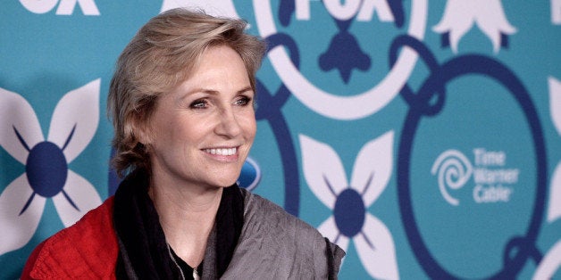 SANTA MONICA, CA - SEPTEMBER 09: Actress Jane Lynch arrives at the Fox Fall Eco-Casino Party at The Bungalow on September 9, 2013 in Santa Monica, California. (Photo by Kevin Winter/Getty Images)