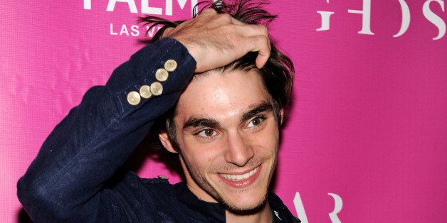 LAS VEGAS, NV - AUGUST 23: Actor RJ Mitte arrives at Ghostbar at the Palms celebrate his 21st birthday at on August 23, 2013 in Las Vegas, Nevada. (Photo by David Becker/WireImage)