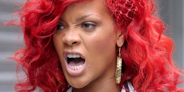 NEW YORK - SEPTEMBER 26: Singer and actress Rihanna films her music video in the Lower East Side of Manhattan on September 2