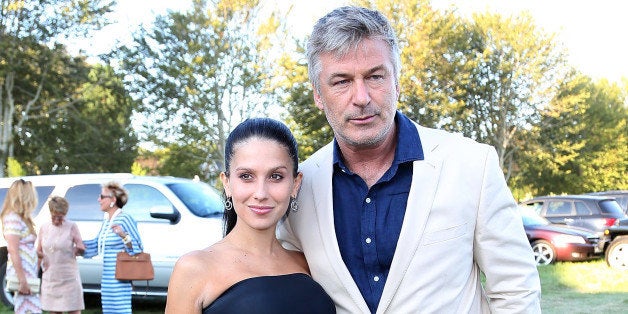 EAST HAMPTON, NY - AUGUST 10: Hilaria and Alec Baldwin attend East Hampton Library's Authors Night 2013 at Gardiner's Farm on August 10, 2013 in East Hampton, New York. (Photo by Sonia Moskowitz/Getty Images for Hamptons Magazine)