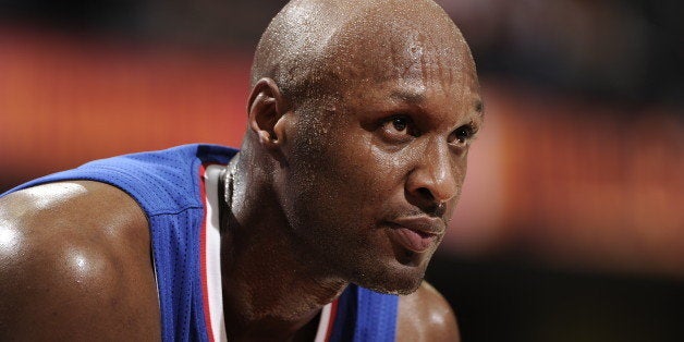 CLEVELAND, OH - MARCH 1: A close up shot of Lamar Odom #7 of the Los Angeles Clippers during the game against the Cleveland Cavaliers at The Quicken Loans Arena on March 1, 2013 in Cleveland, Ohio. NOTE TO USER: User expressly acknowledges and agrees that, by downloading and/or using this Photograph, user is consenting to the terms and conditions of the Getty Images License Agreement. Mandatory Copyright Notice: Copyright 2013 NBAE (Photo by David Liam Kyle/NBAE via Getty Images)