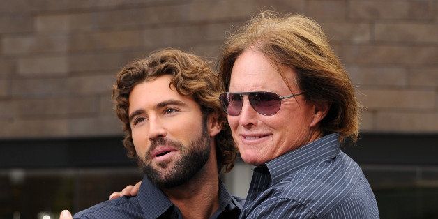 LOS ANGELES, CA - MAY 30: Brody Jenner (L) and Bruce Jenner visit 'Extra' at The Grove on May 30, 2013 in Los Angeles, California. (Photo by Noel Vasquez/Getty Images for Extra)
