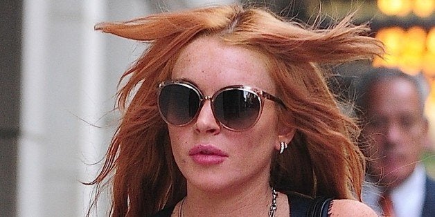 NEW YORK, NY - SEPTEMBER 11: Lindsay Lohan is seen in Soho on September 11, 2013 in New York City. (Photo by Alo Ceballos/Fil