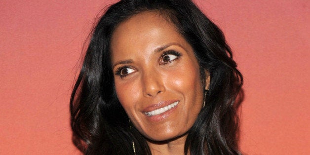 NEW YORK, NY - OCTOBER 23: Actress Padma Lakshmi arrives for the Whitney Museum of American Art Gala & Studio Party 2013 Supported By Louis Vuitton at Skylight at Moynihan Station on October 23, 2013 in New York City. (Photo by Bryan Bedder/Getty Images for Whitney Museum of American Art)