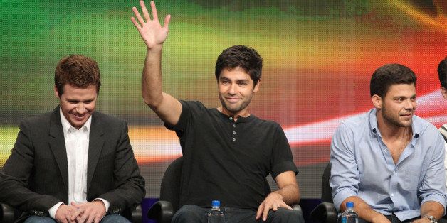 BEVERLY HILLS, CA - JULY 28: (L-R) Actors Kevin Connolly, Adrian Grenier and Jerry Ferrara speak during the 'Entourage' panel during the HBO portion of the 2011 Summer TCA Tour held at the Beverly Hilton on July 28, 2011 in Beverly Hills, California. (Photo by Frederick M. Brown/Getty Images)