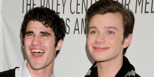 BEVERLY HILLS, CA - MARCH 16: Darren Criss and Chris Colfer arrive at 2011 Paley Fest as they present 'Glee' at the Saban Theater on March 16, 2011 in Beverly Hills, California. (Photo by Gregg DeGuire/FilmMagic)