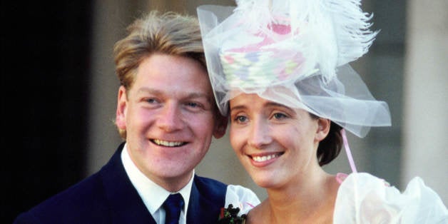 LONDON, UNITED KINGDOM - AUGUST 20: The wedding of actors Kenneth Branagh and Emma Thompson on August 20, 1989 in London, England. (Photo by Georges De Keerle/Getty Images)