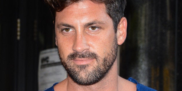 NEW YORK, NY - JULY 18: TV personality Maksim Chmerkovskiy leaves the 'Good Day New York' taping at the Fox 5 Studios on Jul