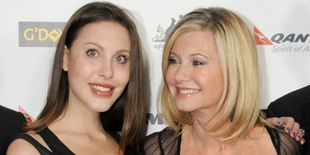 HOLLYWOOD, CA - JANUARY 22: Olivia Newton John and daughter Chloe Lattanzi arrive at the 2011 G'Day USA Los Angeles Black Tie Gala honoring Barry Gibb, Roy Emerson and Abbie Cornish held at the Hollywood Palladium on January 22, 2011 in Hollywood, California. (Photo by Gregg DeGuire/FilmMagic)