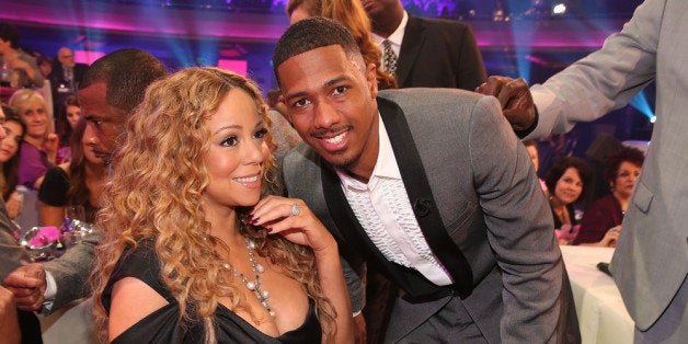 HOLLYWOOD, CA - NOVEMBER 17: Singer Mariah Carey and TeenNick Chairman and HALO Awards host Nick Cannon attend Nickelodeon's 2012 TeenNick HALO Awards at Hollywood Palladium on November 17, 2012 in Hollywood, California. The show premieres on Monday, November 19th, 8:00p.m. (ET) on Nick at Nite. (Photo by Christopher Polk/Getty Images For Nickelodeon)