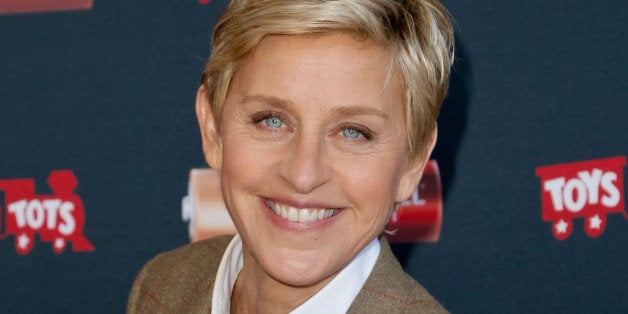 VAN NUYS, CA - NOVEMBER 22: Television personality and comedian Ellen DeGeneres kicks off the Duracell Toys for Tots initiat