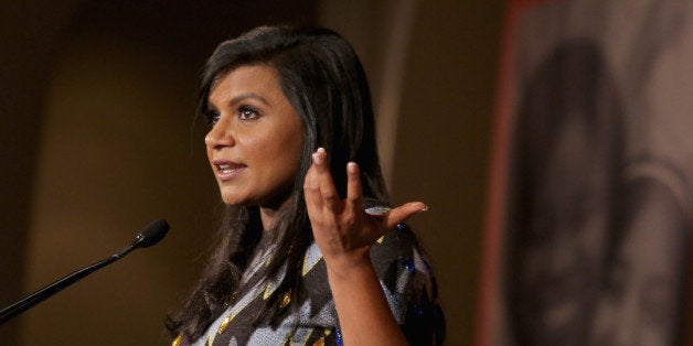 BEVERLY HILLS, CA - NOVEMBER 20: Mindy Kaling speaks onstage during the Girls Inc. Los Angeles Celebration Luncheon at Bever