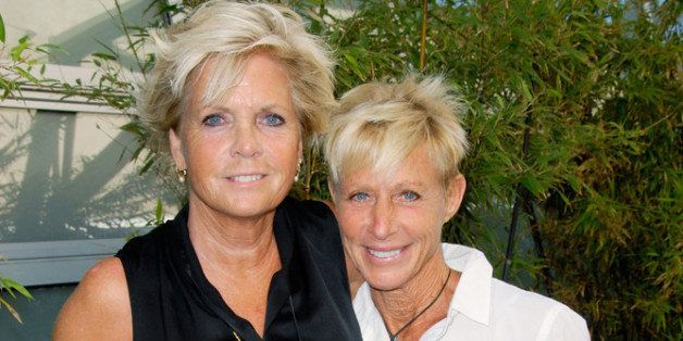 LOS ANGELES, CA - JUNE 24: Actress Meredith Baxter and her partner actress Nancy Locke attend 'Outfest VIP Women's Soiree' at Gallery Lofts on June 24, 2012 in Los Angeles, California. (Photo by Beck Starr/WireImage)