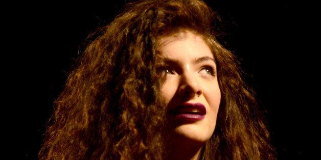 LOS ANGELES, CA - DECEMBER 08: Lorde aka. Ella Maria Lani Yelich-O'Connor performs during The 24th Annual KROQ Almost Acoustic Christmas at The Shrine Auditorium on December 8, 2013 in Los Angeles, California. (Photo by C Flanigan/WireImage)