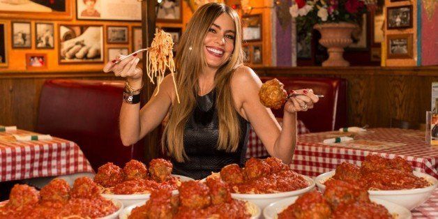 SANTA MONICA, CA - NOVEMBER 07: Sofia Vergara poses for 'Meatballs 4 Ninos' at Buca di Beppo on November 7, 2013 in Santa Monica, California. The Emmy-award winnning actress and philanthropist joins forces with Bucca di Beppo restuants nationwide to raise funds and awareness for St. Jude Children's Research Hospital. (Photo by Christopher Polk/Getty Images for Buca di Beppo)
