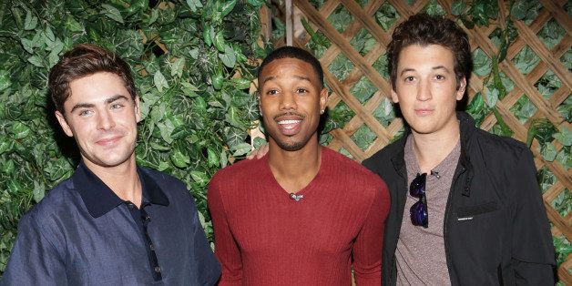 MIAMI, FL - JANUARY 24: Zac Efron, Michael B. Jordan and Miles Teller are seen on the set of Univision's 'Despierta America' to promote the movie 'That Awkward Moment' at Univision Headquarters on January 24, 2014 in Miami, Florida. (Photo by Alexander Tamargo/Getty Images)