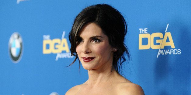 Sandra Bullock Stuns In Strapless Black Dress Huffpost