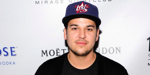 LAS VEGAS, NV - MAY 25: Television personality Rob Kardashian arrives at 1 OAK Nightclub at The Mirage Hotel & Casino for a