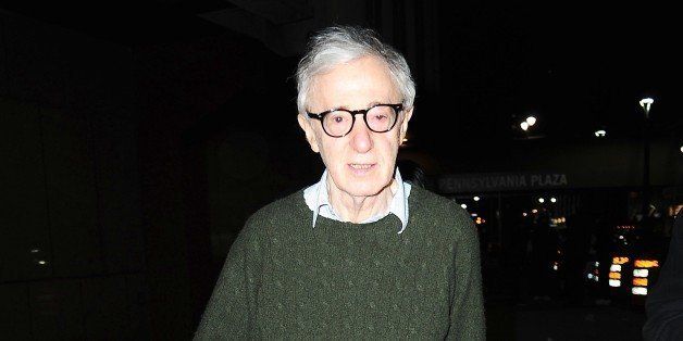 NEW YORK, NY - JANUARY 09: Woody Allen is seen arriving at Madison Square Garden on January 9, 2014 in New York City. (Photo by Alo Ceballos/FilmMagic)