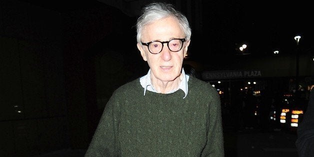 NEW YORK, NY - JANUARY 09: Woody Allen is seen arriving at Madison Square Garden on January 9, 2014 in New York City. (Photo by Alo Ceballos/FilmMagic)