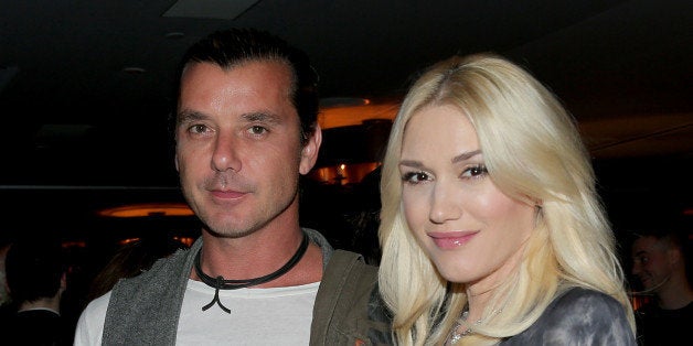 WEST HOLLYWOOD, CA - NOVEMBER 30: Musicians Gavin Rossdale (L) and Gwen Stefani attend PANDORA Jewelry and Moto X present '