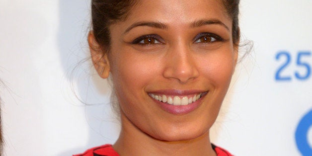 HAMBURG, GERMANY - MARCH 01: Freida Pinto attends 25 Years Plan International Germany ceremony at Fischauktionshalle on Marc